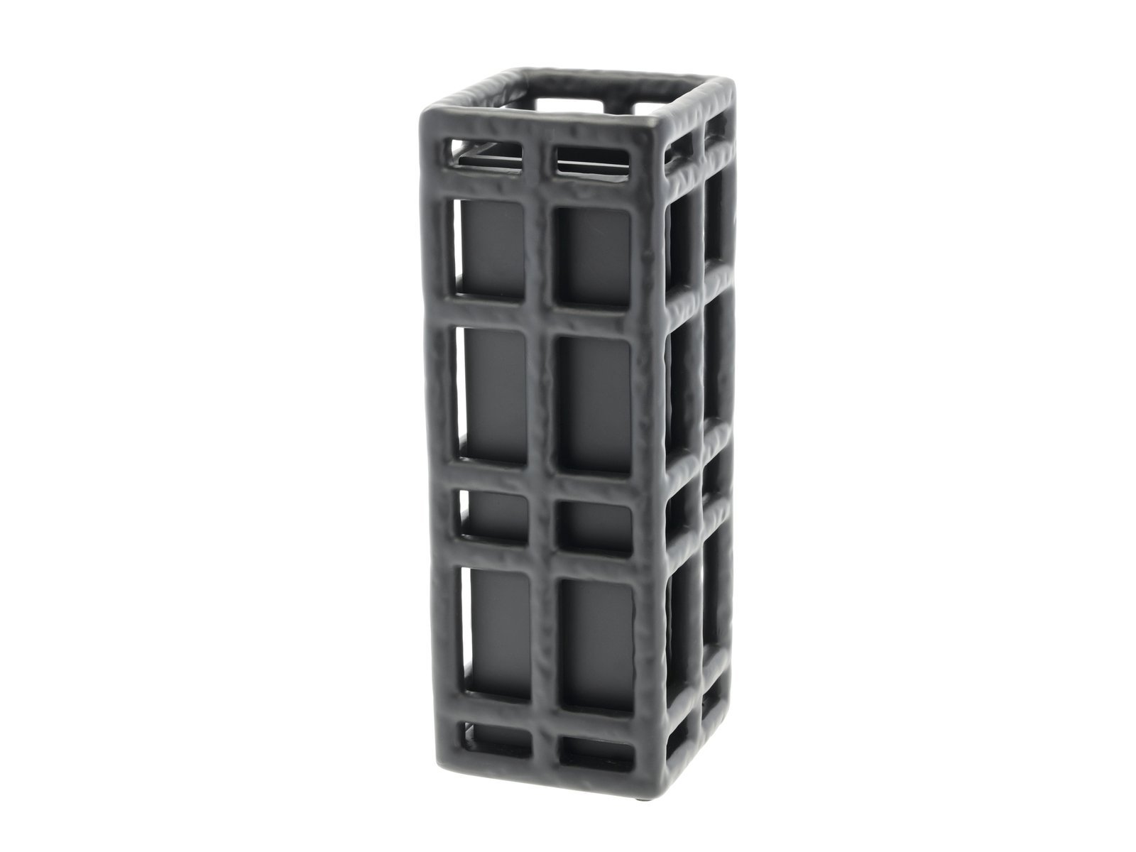 Vase Lyst 11 X 11 X 30 Cm Black Polyresin