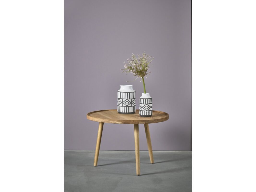 Villa Collection Ceramic Vase 24.5 cm in White/Black (2)