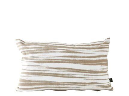 Cotton Lumbar Cushion 30 × 50 cm – Sand/White