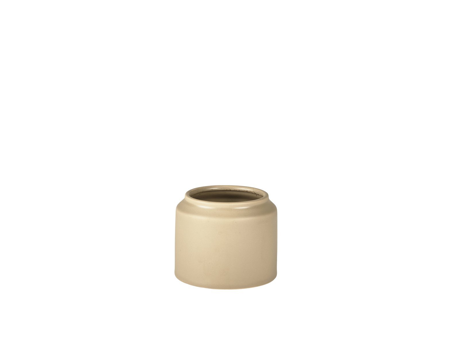 Flowerpot Strat D12.3X10Cm Sand Stoneware