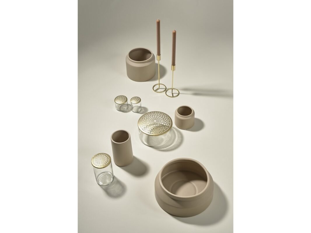 Villa Collection Strat Flowerpot Ø12.3 × 10 cm in Sand (6)