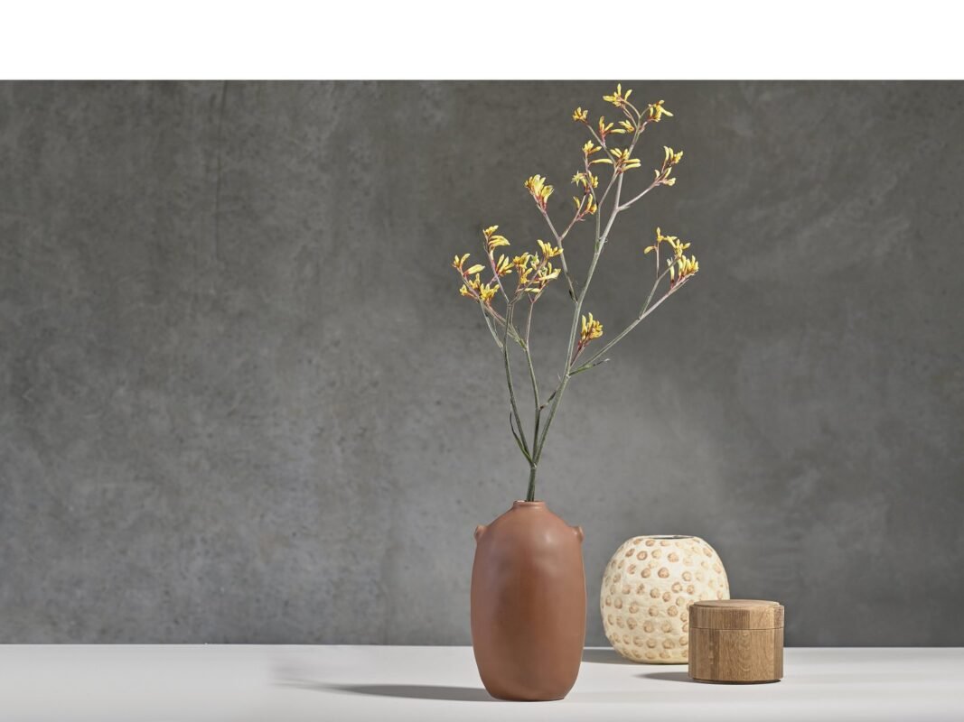 Villa Collection Tana Decorative Vase Ø18.5 × 20 cm in Cream/Nougat (2)