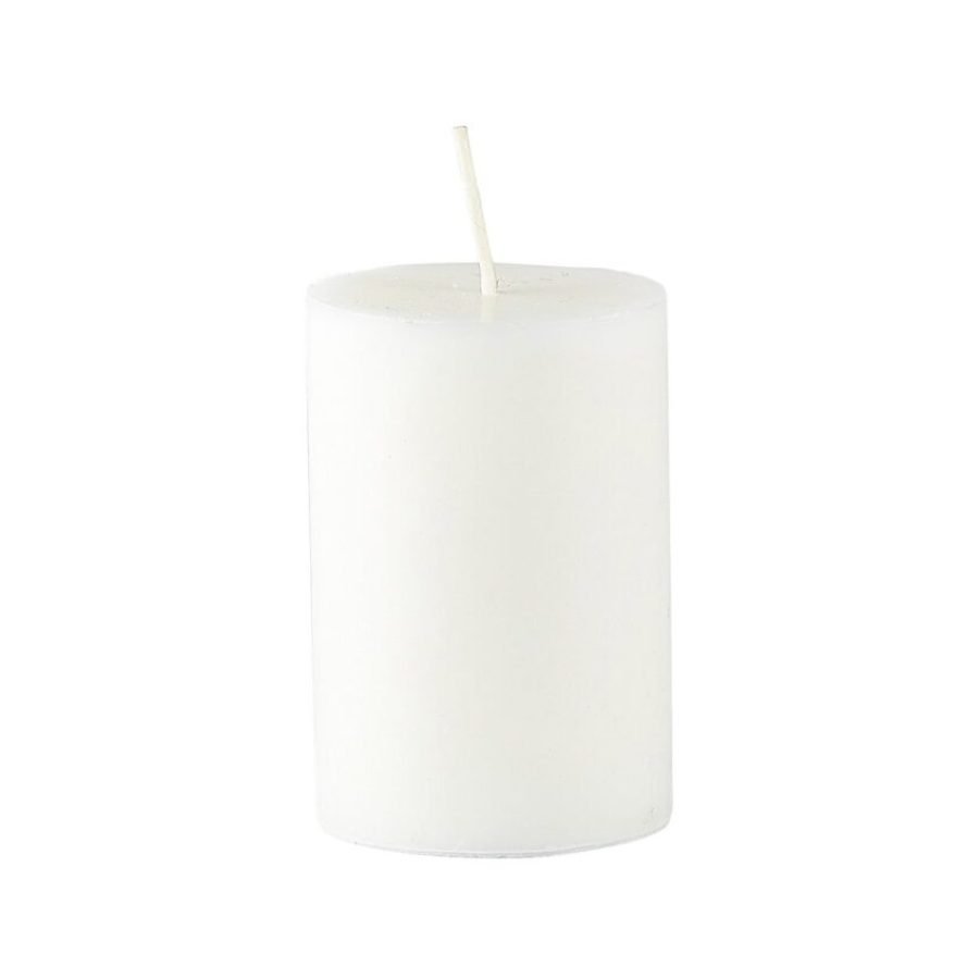Trae Pillar Candle Ø6 × 9 cm – White