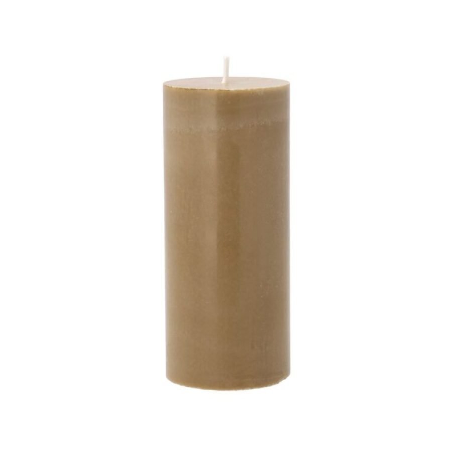 Villa Collection Trae Pillar Candle Ø6 × 14 cm in Amber