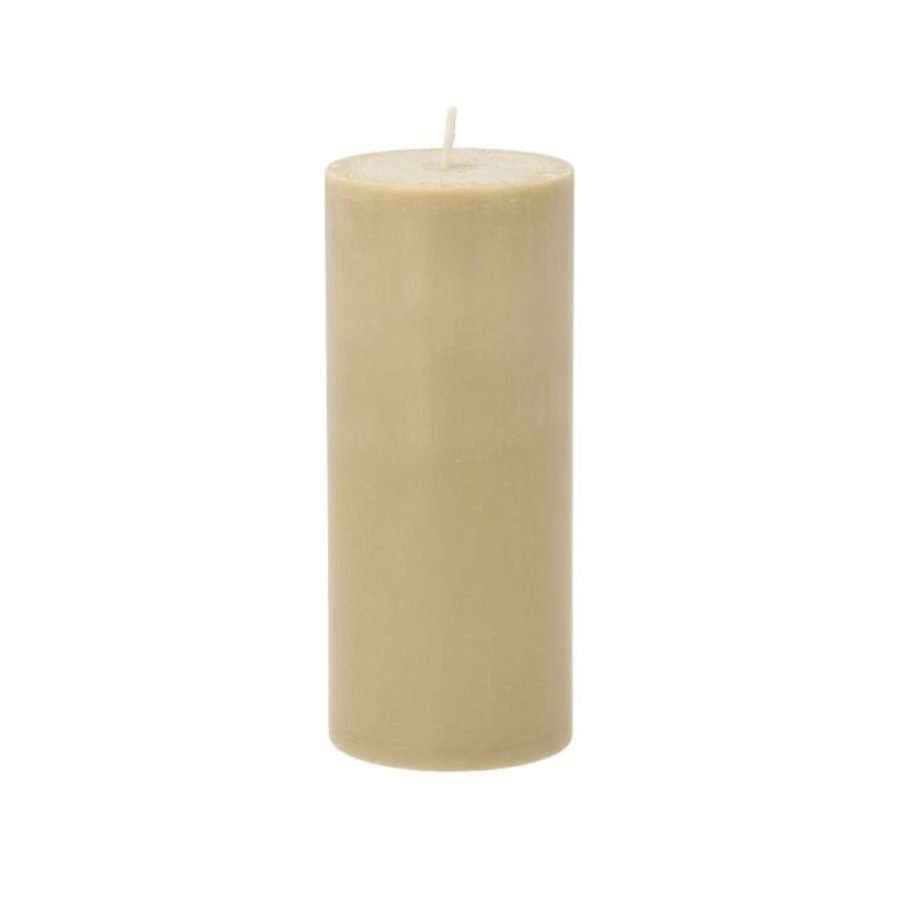 Villa Collection Trae Pillar Candle Ø6 × 14 cm in Camel