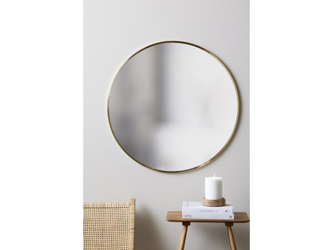 Villa Collection Vardo Round Mirror Ø80 cm in Brass (4)