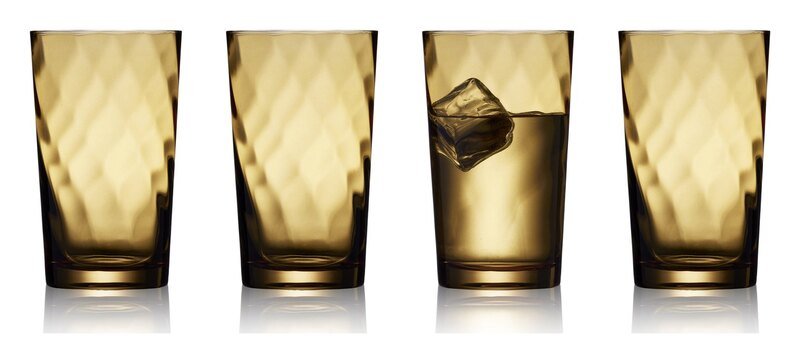 Highball Vienna, set of 4, amber